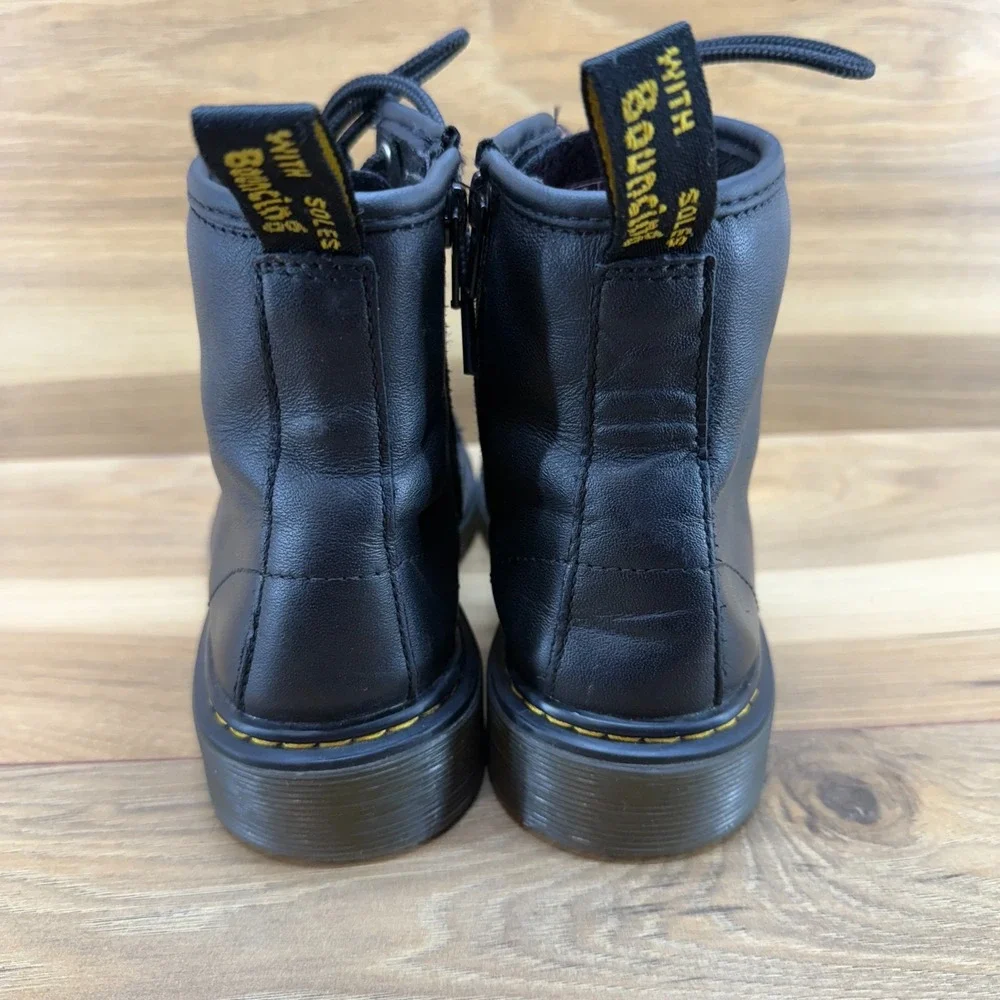 Dr Martens Big Kids Youth Size 3 Black Leather Combat Boots 1460